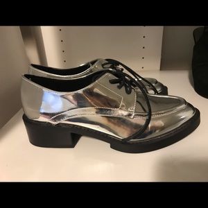 Zara Shoes - Zara silver retro loafer oxford Zara Shoes - Zara silver retro loafer oxford